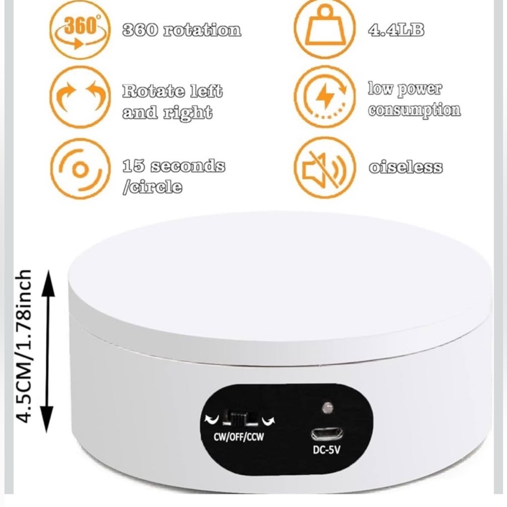 White Rotating Display Stand- NIB
